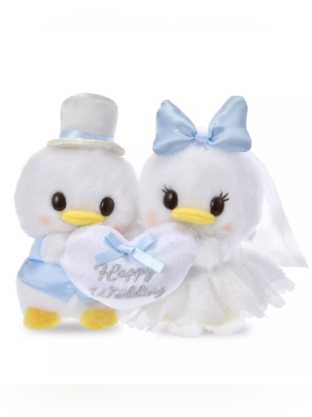 Disney Japan “Happy Wedding” Donald & Daisy Urupocha-chan Pair Plushies